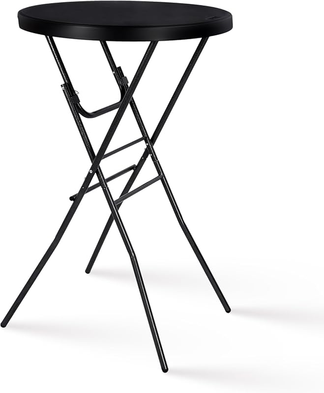 28in High Top Round Folding Table for Indoor and Outdoor Use with Remo