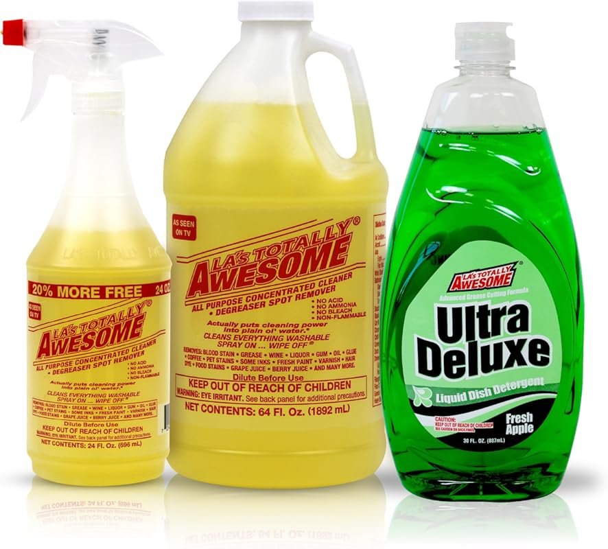 LA's All-Purpose Cleaner and Degreaser Combo Pack for Floors, Includes