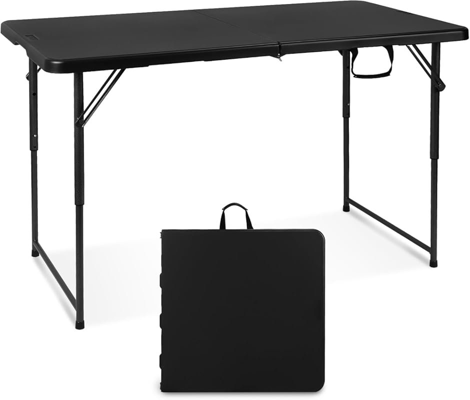 Folding Table 4 Foot Portable Heavy Duty Plastic Fold-in-Half Utility