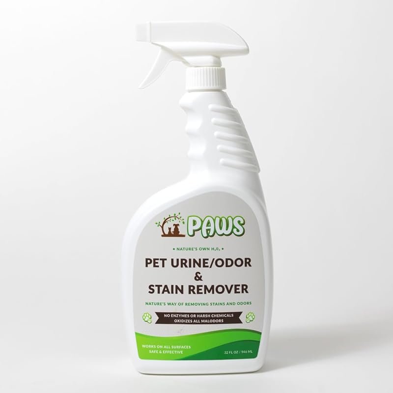 PAWS Pet Urine and Stain Remover for tile, hardwood floors, and carpet