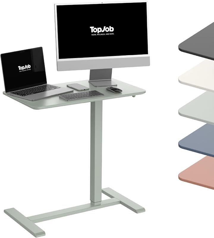 TopJob ANYDESK NEST Mobile Standing Desk, Portable with Hidden Wheels