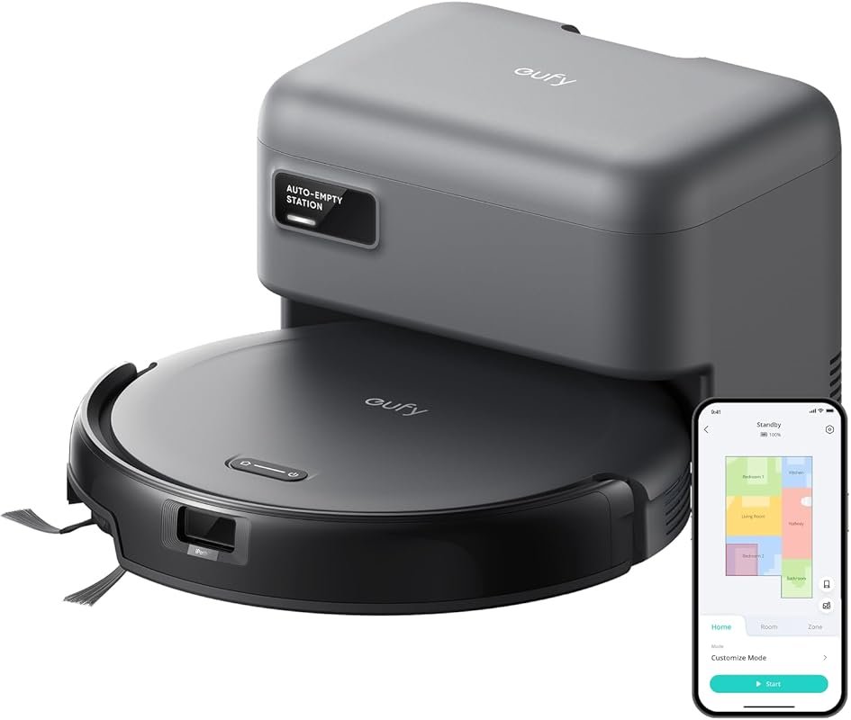 eufy C10 Self-Emptying Robot Vacuum with LiDAR Navigation and Carpet D