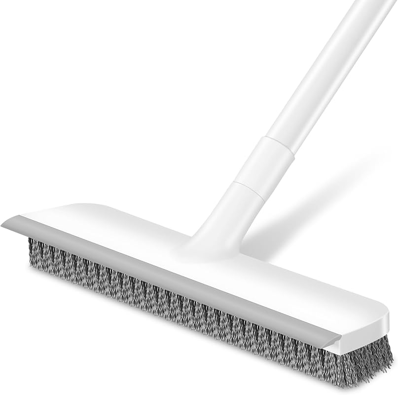 SetSail Floor Scrub Brush with Adjustable 48-Inch Handle, 2-in-1 Scrap