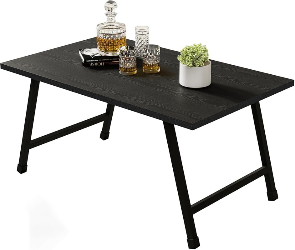 Modern Rectangular Folding Coffee Table, Space-Saving Design, Ideal fo