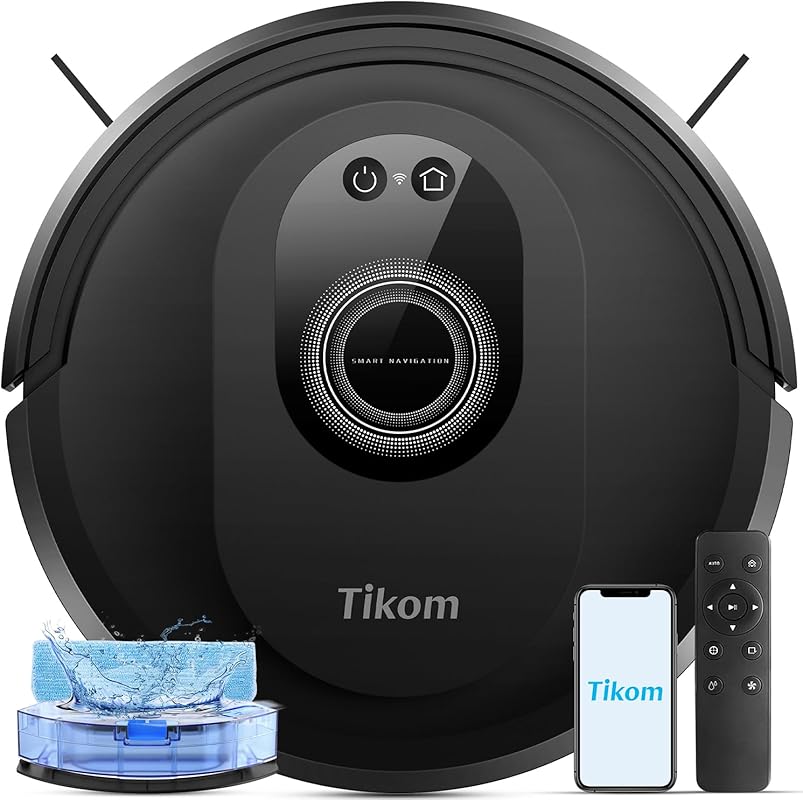Tikom G8000 Max Robot Vacuum and Mop Combo with 5000Pa Suction and Sma