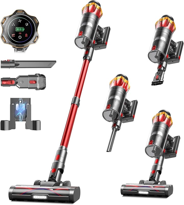 Cordless Self-Standing Stick Vacuum with 70-Minute Runtime and OLED To