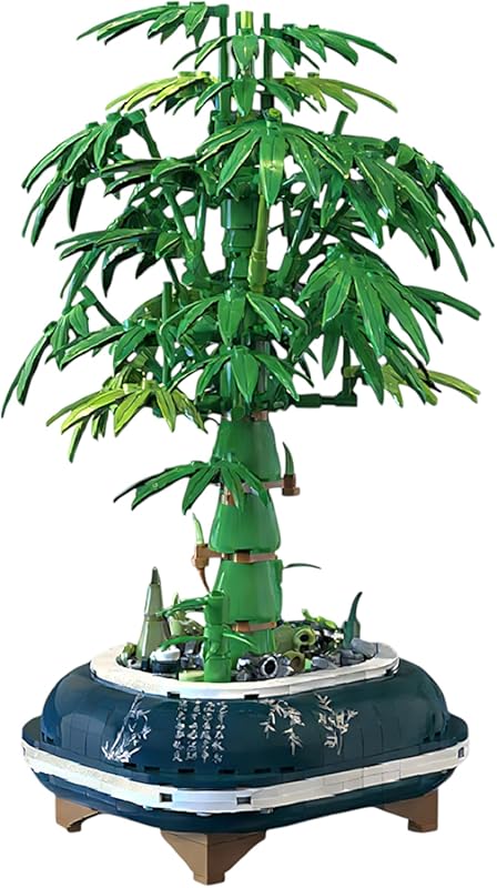 DIY Lucky Bamboo Building Set for Adults – Realistic Artificial Desk P