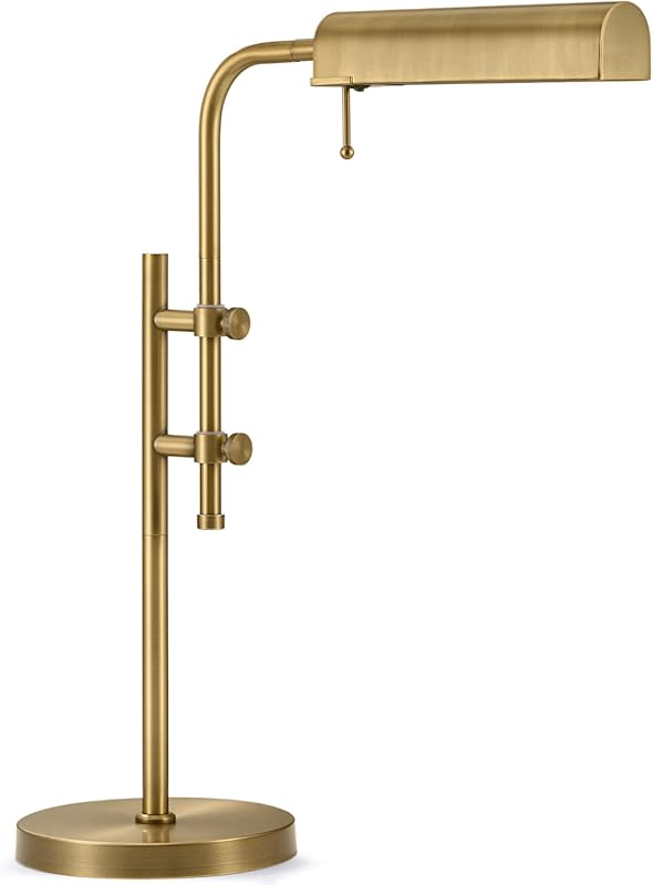 VONLUCE Rustic Desk Lamp, Adjustable Industrial Style Metal Table Lamp