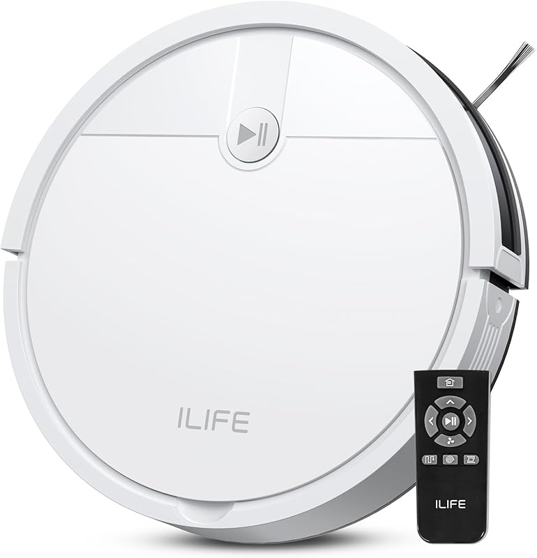 ILIFE V2 Slim Robot Vacuum Cleaner with Tangle-Free Suction and Long R