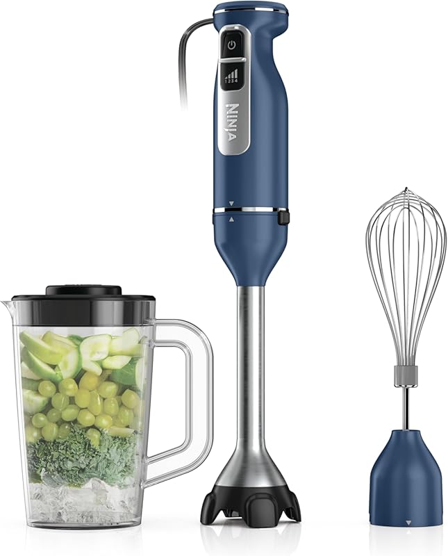 Ninja Immersion Blender with Whisk, 4 Speeds, SplatterShield, and 4-Cu