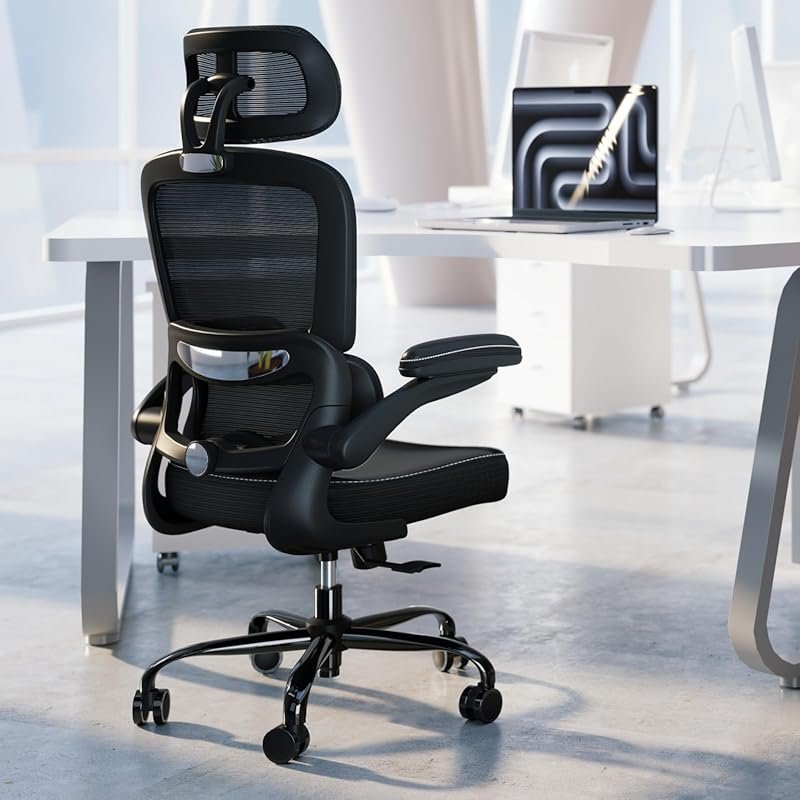 TRALT Ergonomic Office Chair - Desk Chair with Adjustable Headrest Lum