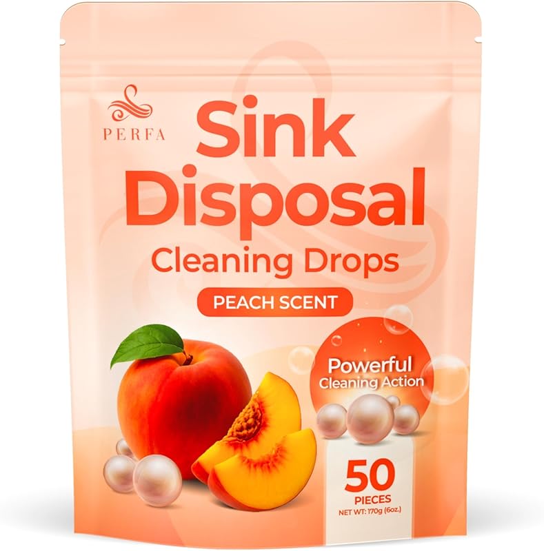 Sink Garbage Disposal Cleaner with Peach Scent for Odor Elimination 50