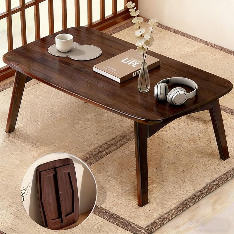 Japanese Folding Coffee Table, Low Design for Living Room, Easy Storag