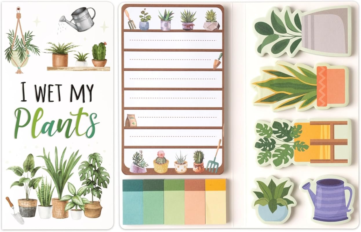 Sticky Notes Set - I Wet My Plants Memo Pad for Plant Lovers