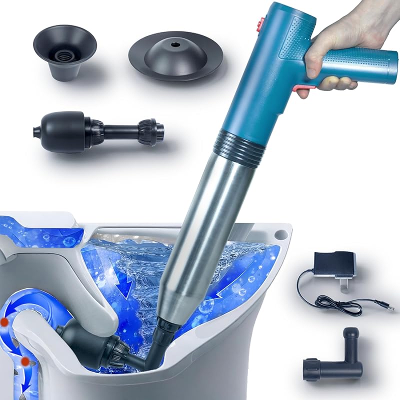 Powerful Electric High-Pressure Toilet Plunger and Air Drain Clog Remo