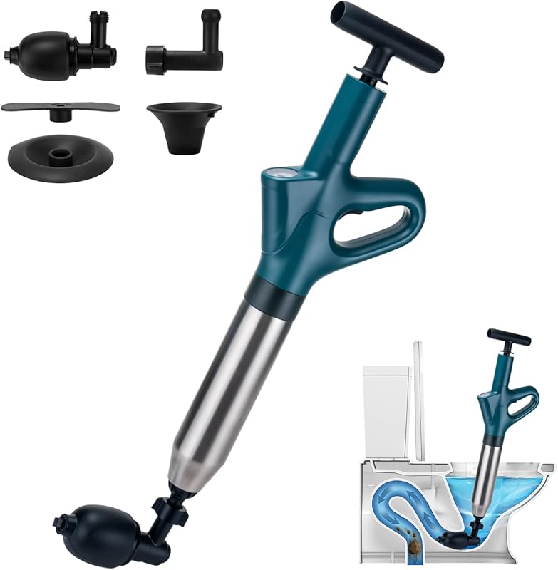 High Pressure Stainless Steel High Suction Toilet Plunger for Bathroom
