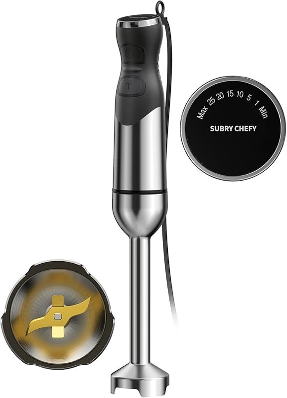 1000W Immersion Blender with 25-Speed Settings, Stainless Steel Constr