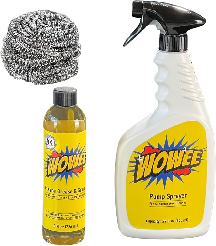 Wowee 8 fl oz Concentrated Heavy Duty Degreaser for Kitchen, Garage, a