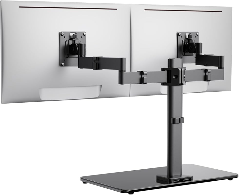 ErGear Freestanding Dual Monitor Stand for 17 to 32 Inch Screens, Comp