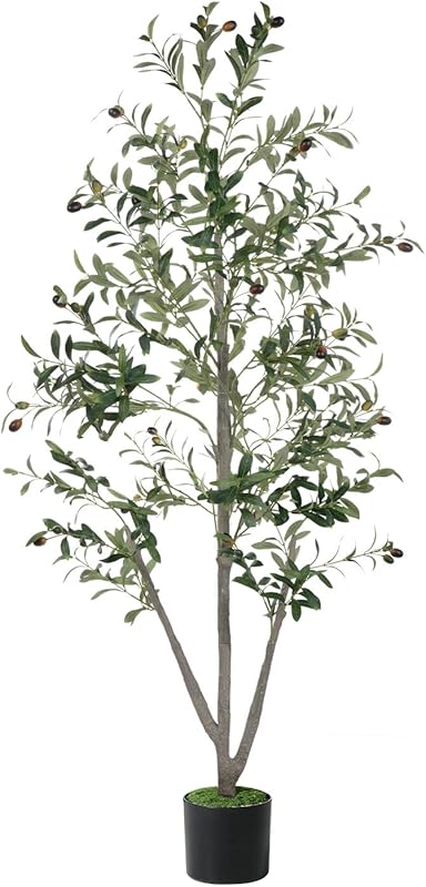 5FT Tall Artificial Olive Tree for Home Office and Living Room Decor