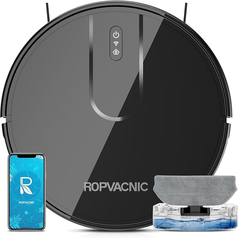 ROPVACNIC Robot Vacuum and Mop Combo with 4000Pa Suction and Advanced 