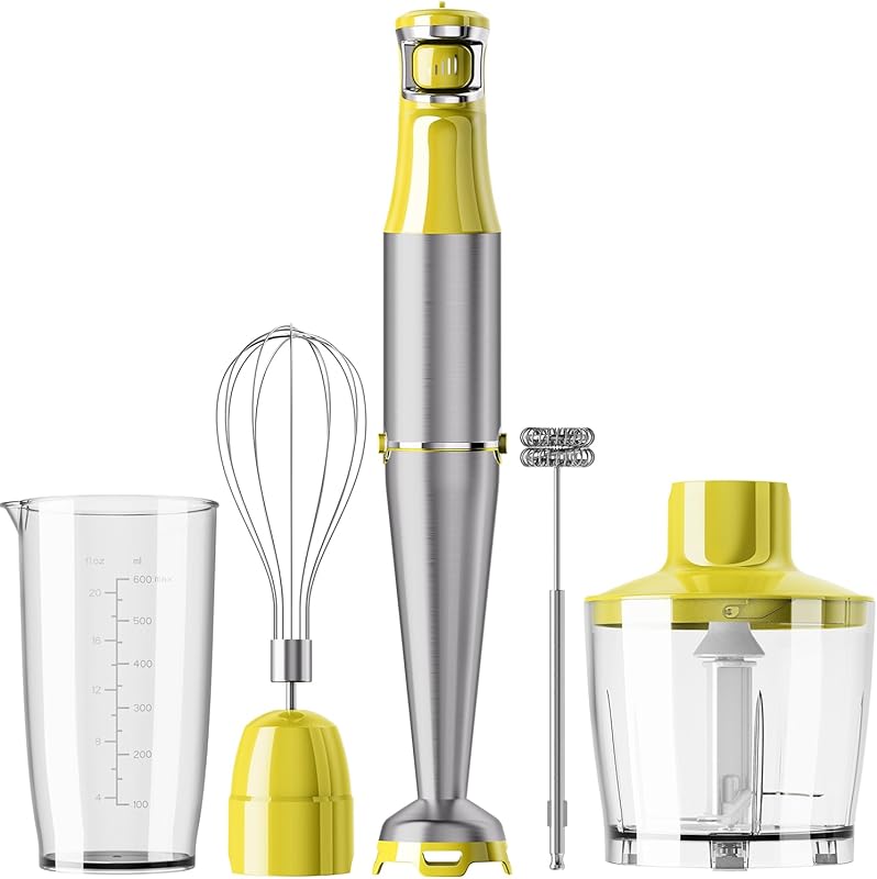Affordable 1100W 5-in-1 Immersion Blender with Trigger Variable Speed,