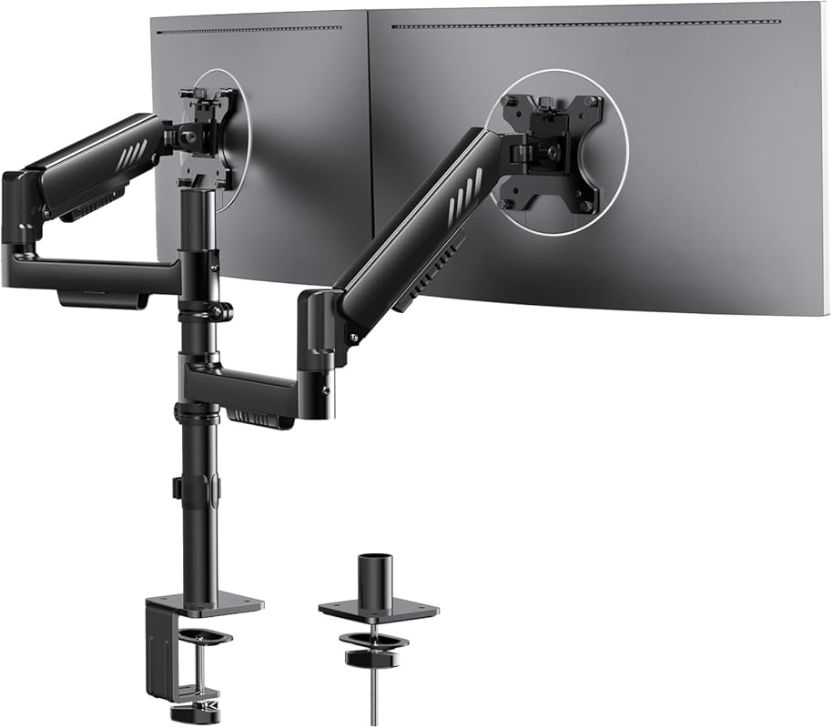 ErGear vertical dual monitor stand for 13–32 inch monitors, 19.8lb cap
