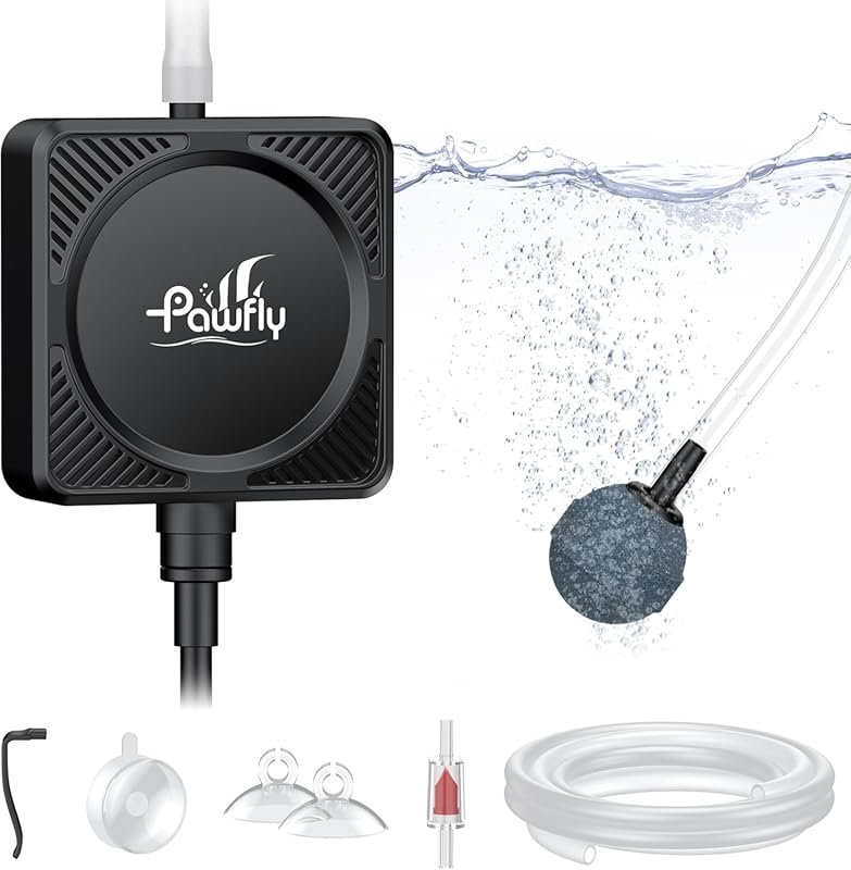 Nano Silent Aquarium Air Pump - Portable Oxygen Aerator for 1-15 Gallo