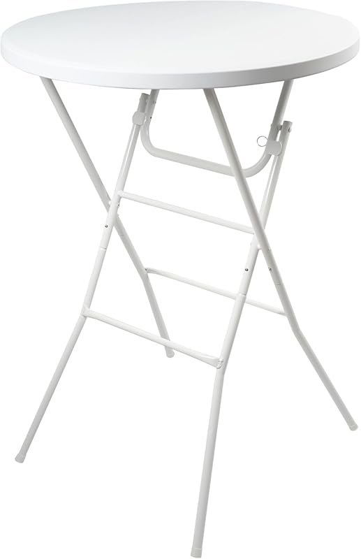 32in Folding Round High Top Table with Removable Legs for Weddings and