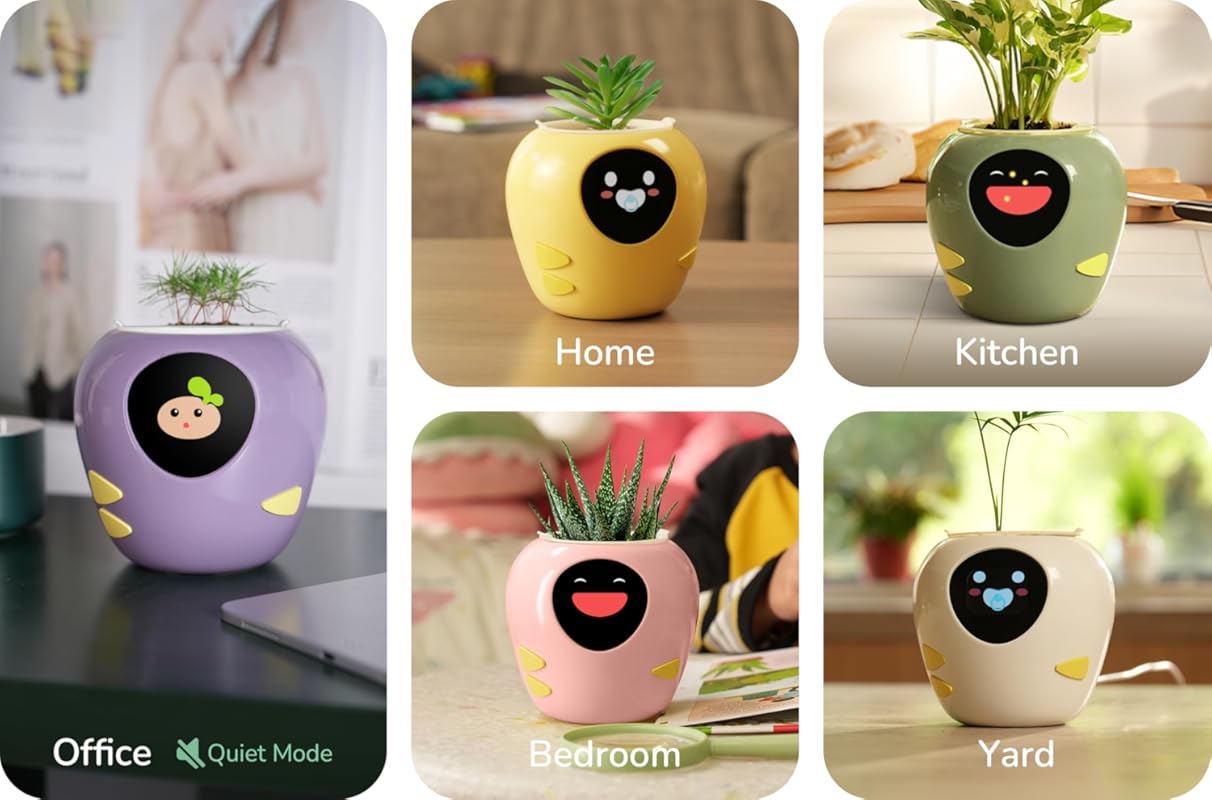 Interactive Plant Pot – Smart Planter, AI Pet Plantagotchi, Tamagotchi