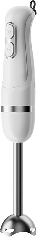 Portable Stick Immersion Blender with Dual Mixing Speeds and Stainless