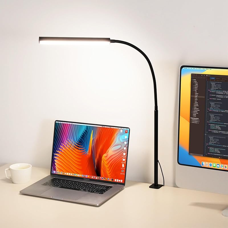 Adjustable LED Desk Lamp with 5 Modes and USB Adapter for Crafting and