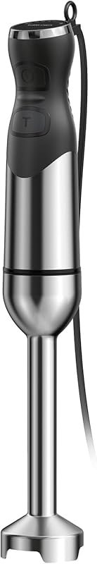 1000W Immersion Blender with 25-Speed Settings, Stainless Steel, and C
