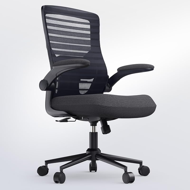 Office Desk Chair with Thick Foam Cushion and Enhanced Lumbar Support 