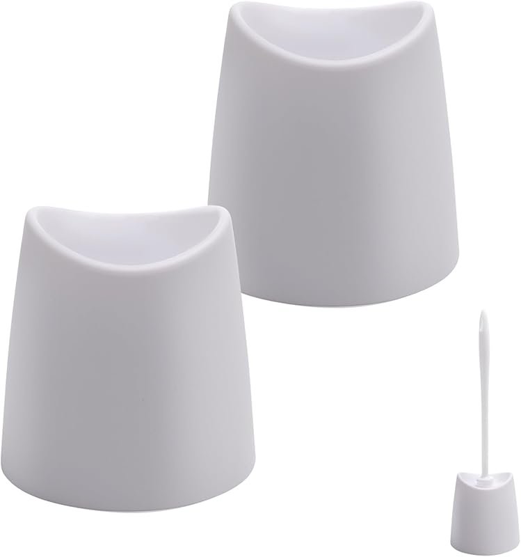 2-Pack White Toilet Brush Holders