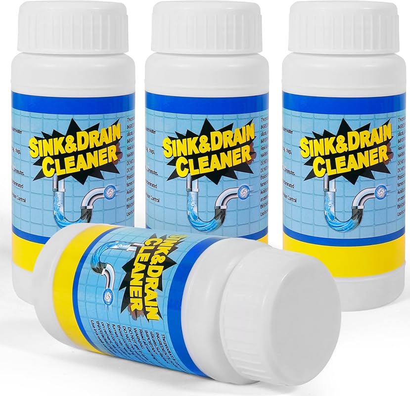 Sink and Drain Cleaner Powder for Kitchen and Bathroom Pipes - Fast-Ac