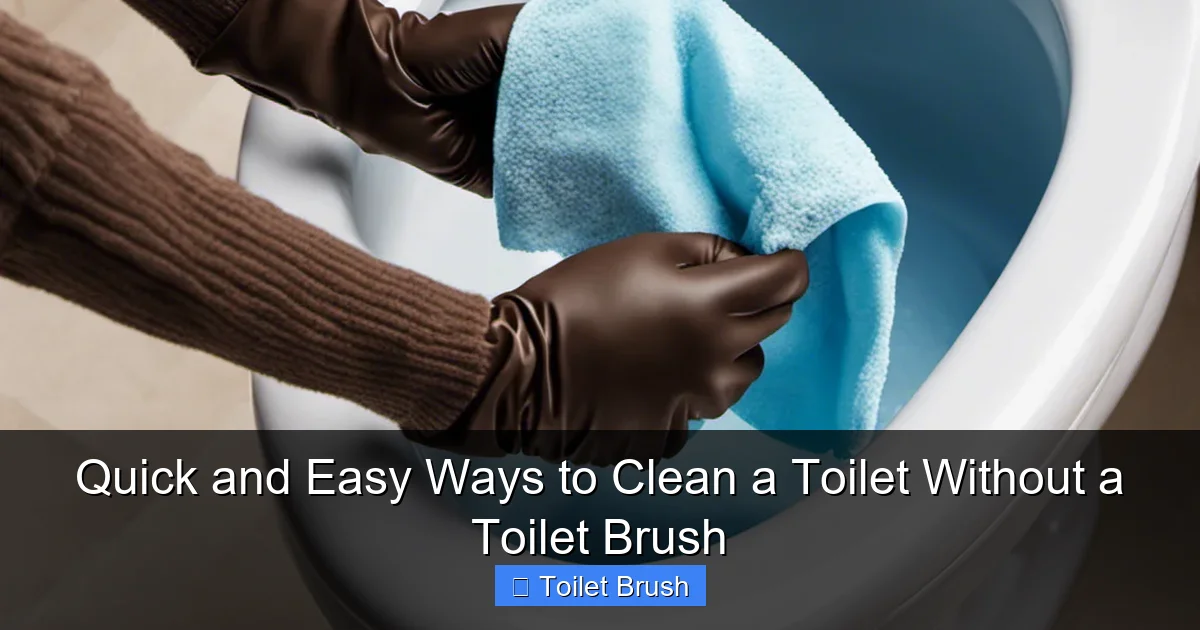 Quick and Easy Ways to Clean a Toilet Without a Toilet Brush