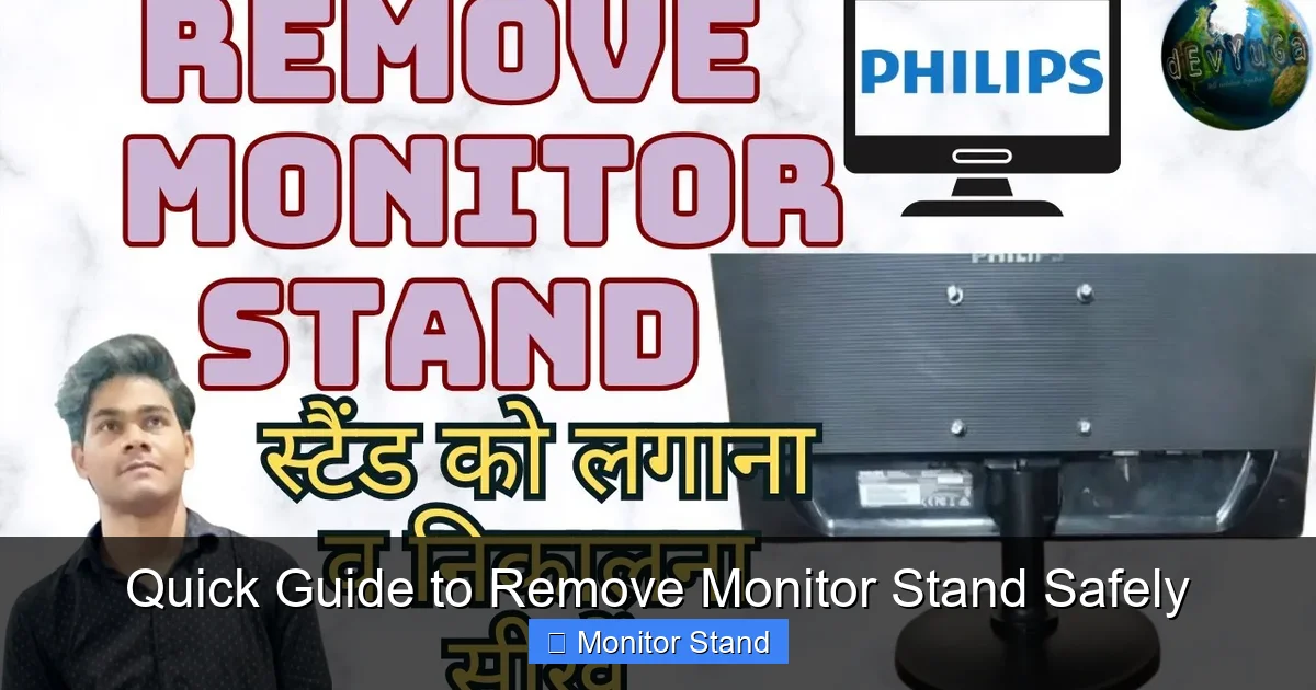 Quick Guide to Remove Monitor Stand Safely