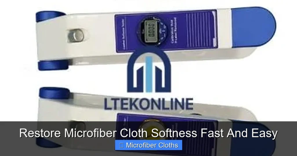 Restore Microfiber Cloth Softness Fast And Easy