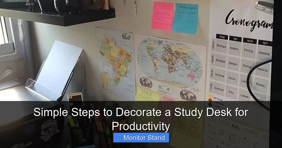 Simple Steps to Decorate a Study Desk for Productivity