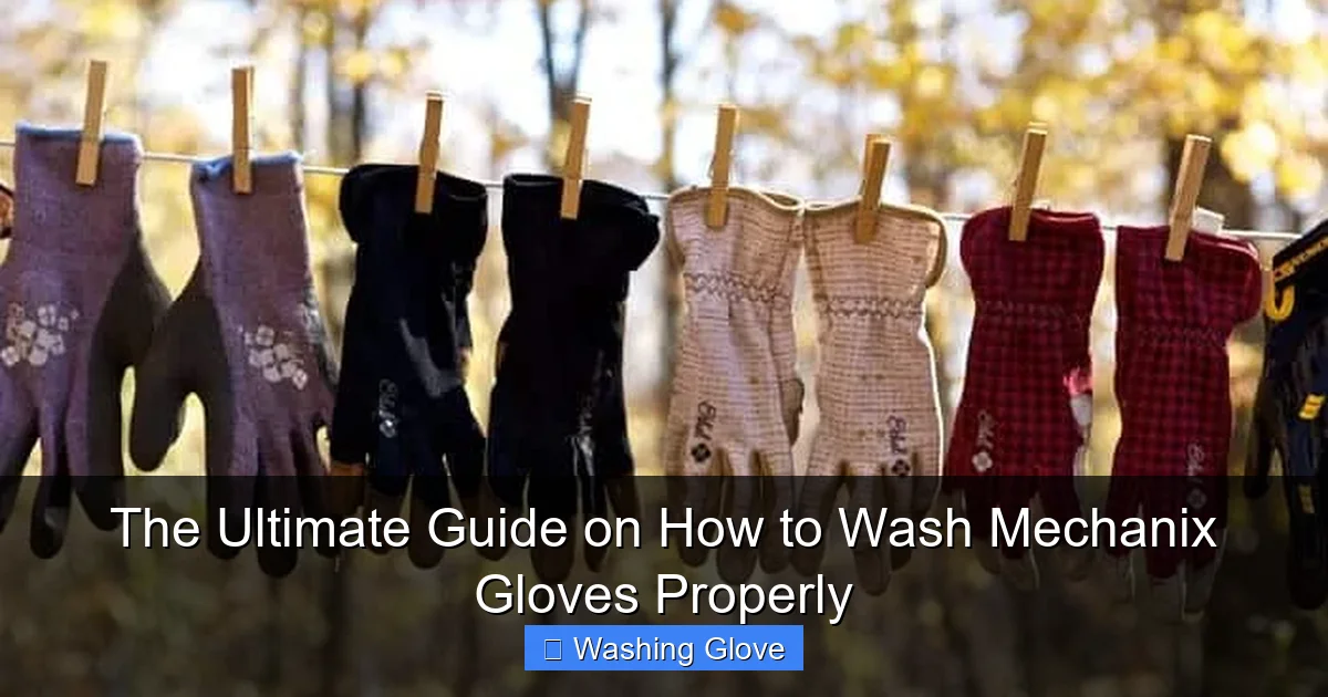 The Ultimate Guide on How to Wash Mechanix Gloves Properly