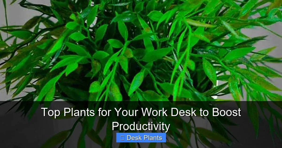 Top Plants for Your Work Desk to Boost Productivity