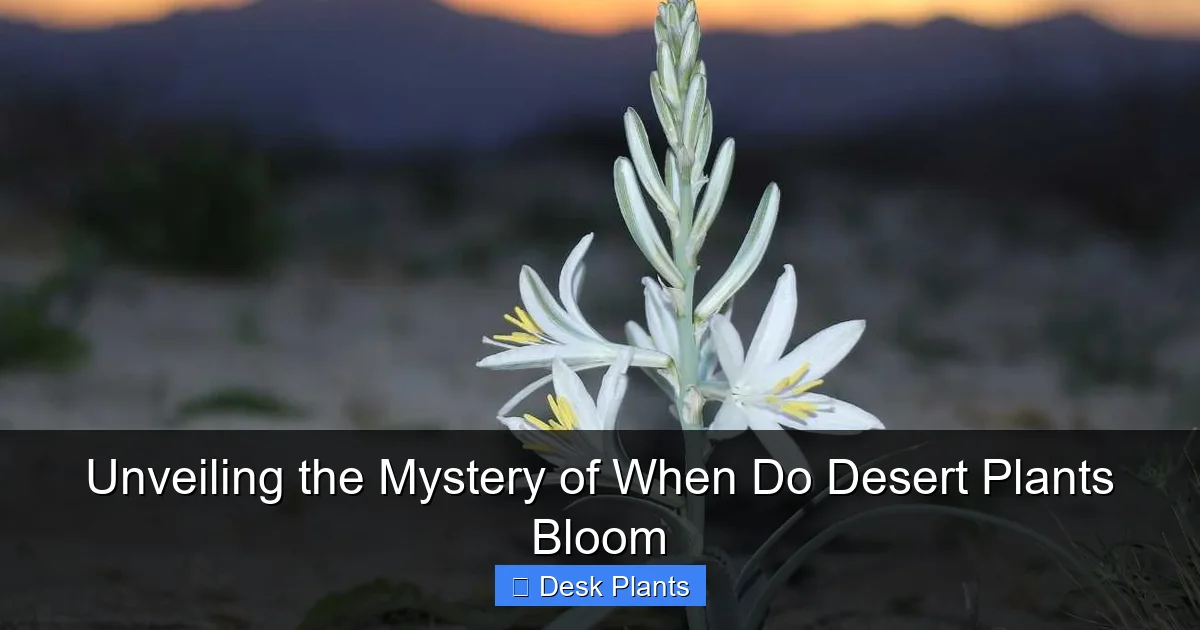 Unveiling the Mystery of When Do Desert Plants Bloom