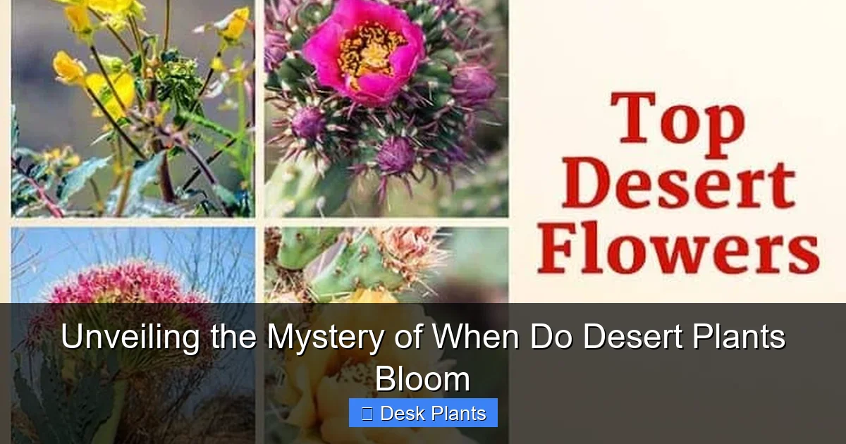 Unveiling the Mystery of When Do Desert Plants Bloom
