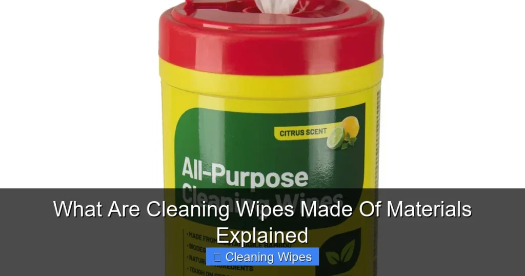 What Are Cleaning Wipes Made Of Materials Explained