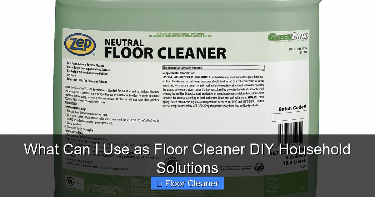 What Can I Use as Floor Cleaner DIY Household Solutions