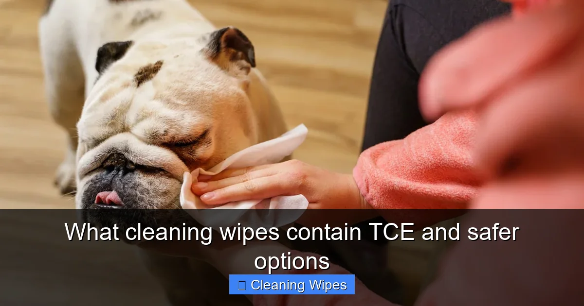 What cleaning wipes contain TCE and safer options