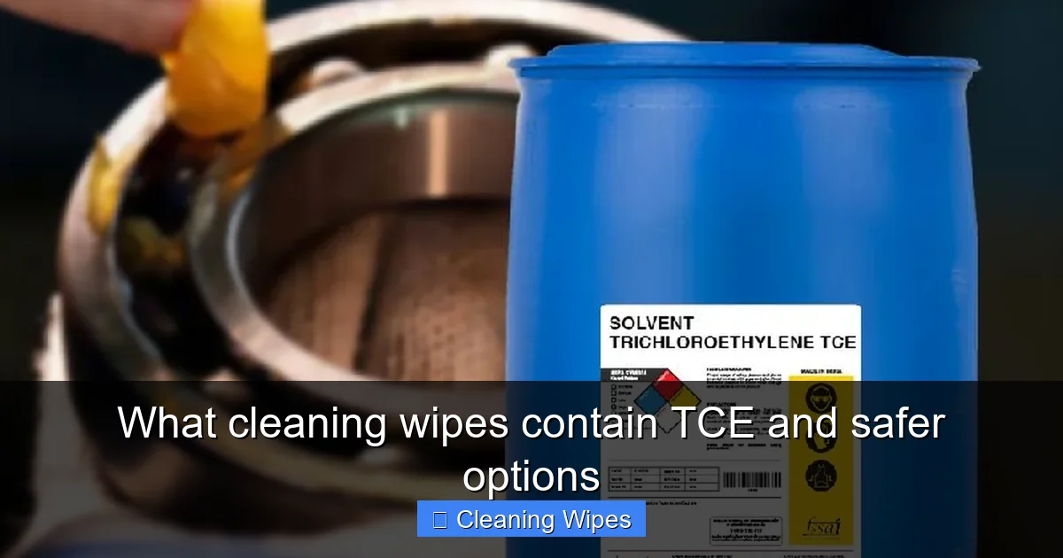 What cleaning wipes contain TCE and safer options