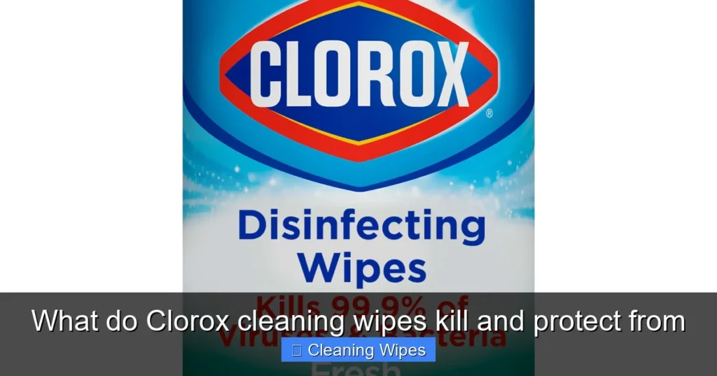 What do Clorox cleaning wipes kill and protect from