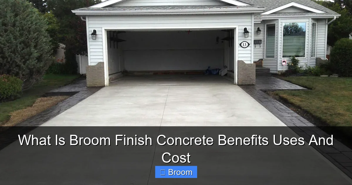 What Is Broom Finish Concrete Benefits Uses And Cost